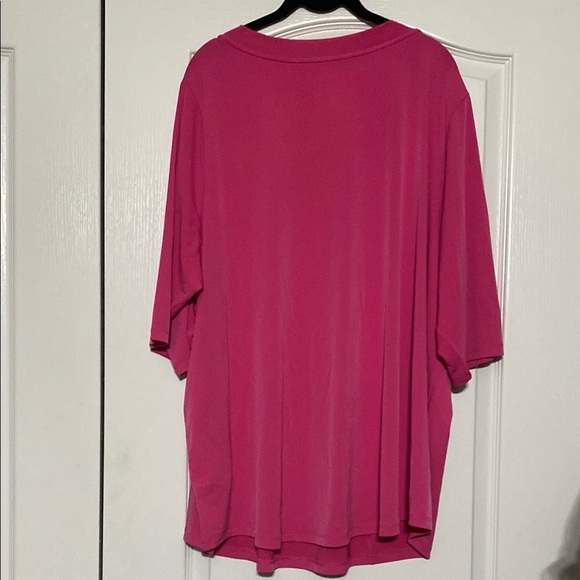 Joan Rivers Women's Pink V-Neck Top Size 3X - Picture 2 of 2